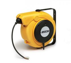 ZECA 5830/XF Automatic Retractable Spring Rewind Cable Reels C/w 11mtr of 2 Core 1.5mm2 H05VV-F Cable