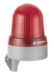 WERMA 432 Series 432.100.75 LED Permanent beacon Light with Multi-Tone Sounder, Wall Mounting, 24V AC/DC Red 