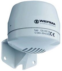 WERMA 126 Series 126.052.15 Electroic Multi-Tone Sounder - 12-24V DC, 105dB, IP33