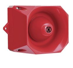 WERMA 141 Series 141.000.68 Electronic Multi-Tone Sounder - 115/230V AC, IP66, 110dB, Red Colour