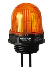 WERMA 230 Series 230.300.54 Micro LED Installation Beacon Light - 12V DC Yellow Colour