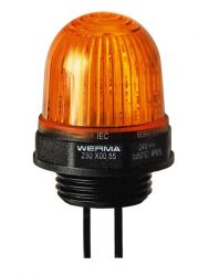 WERMA 230 Series 230.300.67 Micro LED Installation Beacon Light - 115V AC Yellow Colour