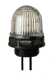 WERMA 230 Series 230.400.55 Micro LED Installation Beacon Light - 24V DC Clear Colour