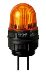 WERMA 231 Series 231.300.54 Micro LED Installation Beacon Light - 12V DC Yellow Colour