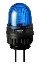 WERMA 231 Series 231.500.54 Micro LED Installation Beacon Light - 12V DC Blue Colour