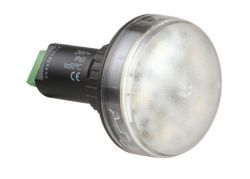 WERMA 239 Series 239.480.55 Mini LED Installation Beacon Light - 24V DC Multicolour (Low Lens, Clear)