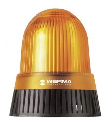 WERMA 430 Series 430.300.75 LED Permanent beacon Light with Multi-Tone Sounder, Base Mounting, 24V AC/DC Yellow