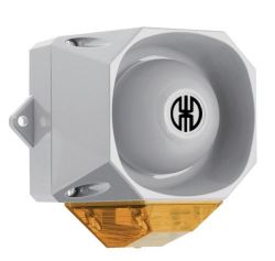 WERMA 439 Series 439.130.68 Heavy Duty Xenon Flash With 105 dB Sounder, 110-230V AC Grey Housing, Yellow Flash Light 