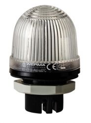 WERMA 800 Series 800.400.00 Mini Installation Beacon Light - PG29 dia. 37mm, 12V - 230V Permanent White Colour 