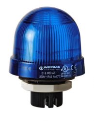 WERMA 815 Series 815.500.00 Mini Installation Beacon Light - PG29 dia. 37mm, 12V - 230V Permanent Blue Colour 