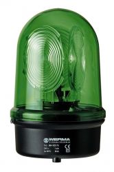 WERMA 884 Series 884.200.75 Maxi Beacon Light - 24V AC/DC, Revolving Signal Light, Green Colour 