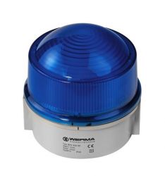 WERMA 895 Series 895.500.00 Permanent Round Beacon Light - 12-230V AC/DC, Blue Colour