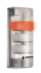 WERMA FlatSIGN 691.200.68 Pre-assembled 115 - 230V Signal Tower Light with Transparent Housing (with audible signal)
