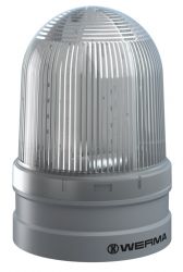 WERMA EvoSIGNAL Maxi 262.420.70 Beacon Light - Twin Flash, White Colour (Additional Mounting Adapter Needed)
