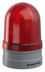 WERMA EvoSIGNAL Midi 261.110.70 Beacon Light - 12/24V AC/DC,  Twin Light, Red Colour (Additional Mounting Adapter Needed)