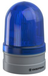 WERMA EvoSIGNAL Midi 261.510.70 Beacon Light - 12/24V AC/DC, Twin Light, Blue Colour (Additional Mounting Adapter Needed)