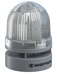 WERMA EvoSignal 460.410.75 White Twin Light Beacon with Sounder, 24V AC/DC (Additional Mounting Adapter Needed)