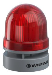 WERMA EvoSignal 460.120.74 Red Twin Flash Beacon with Sounder, 12V AC/DC (Additional Mounting Adapter Needed)