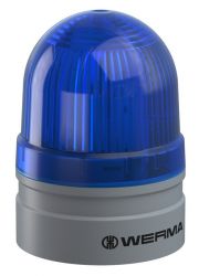 WERMA EvoSIGNAL Mini 260.520.74 Beacon Light - Flash / EVS, Blue Colour (Additional Mounting Adapter Needed)