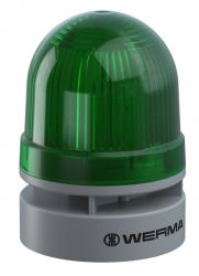 WERMA EvoSignal 460.220.60 Green Twin Flash Beacon with Sounder, 115V, 230V AC (Additional Mounting Adapter Needed)