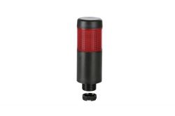 WERMA Kompakt 37 699.610.75 Pre-assembled Signal Tower Light C/W 1 Tier Red Light And Buzzer (Plug Connection)