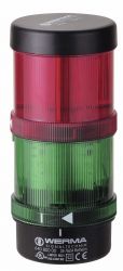 WERMA KombiSIGN 71 649.240.04 Modular Signal Tower Light - Pre-configured 2 tier Red & Green Base/Bracket Mounting