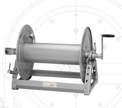 HANNAY REELS A1822-17-18 Pneumatic Air Motor Rewind Hose Reels To Handle 5/8