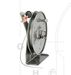 Hannay Reels MHGR50-50 Static Grounding Manually Hand Crank Rewind Cable Reels C/w 50ft of Clear PCC Cable And Clamp