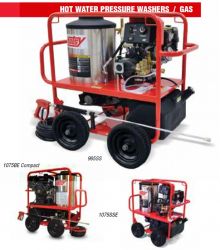 HOTSY 965SS* Hot Water Pressure Jet Washer, Gasoline Petrol Driven, Oil Fired, 3000 PSI, 3 GPM